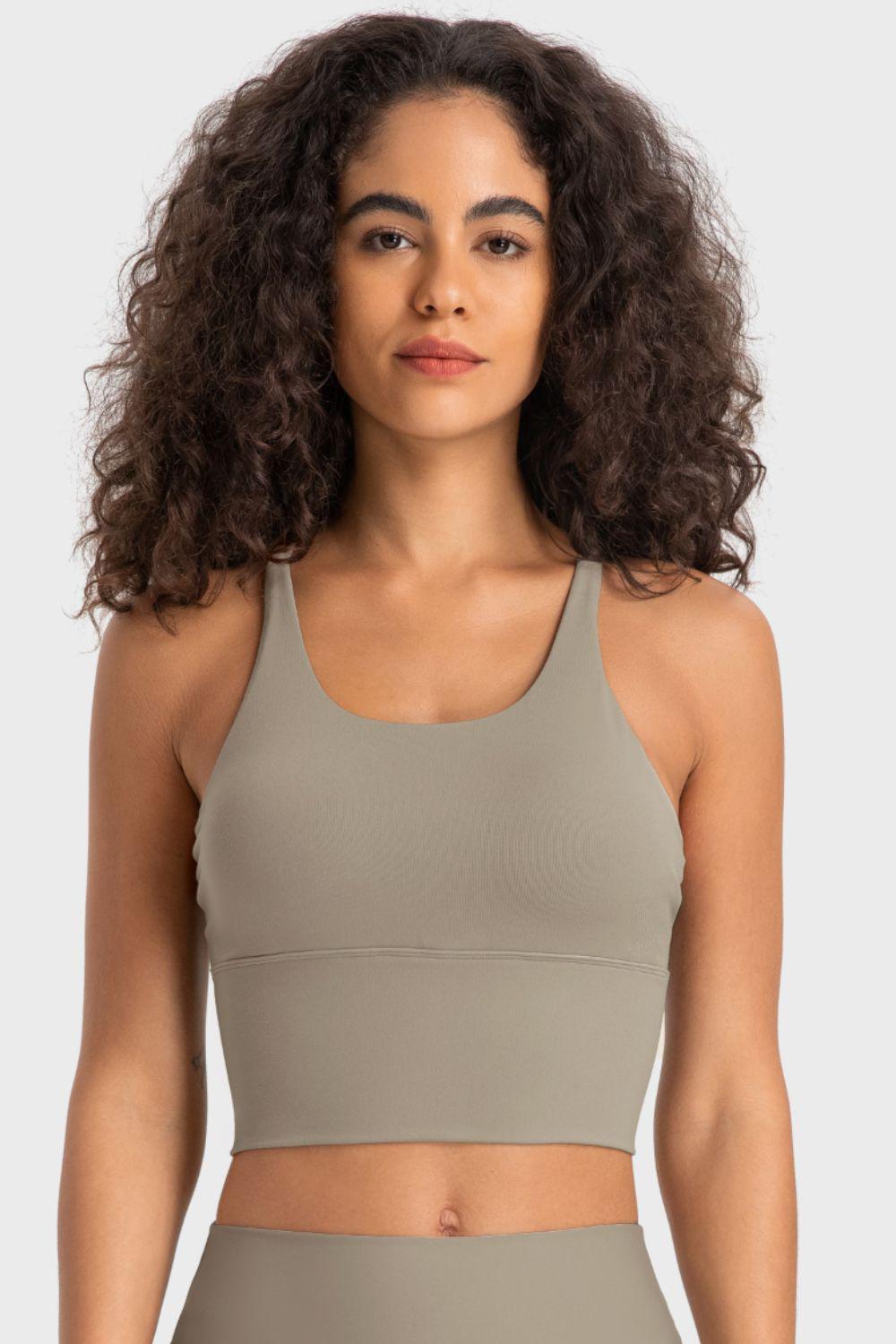 Crisscross Back Ladder Detail Sports Bra BLUE ZONE PLANET