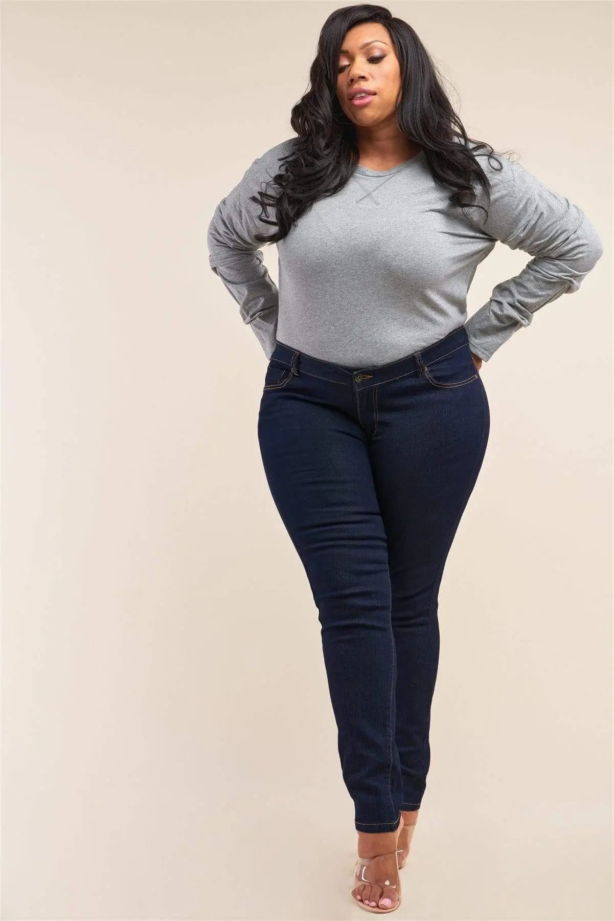 Curve Denim Pants Blue Zone Planet