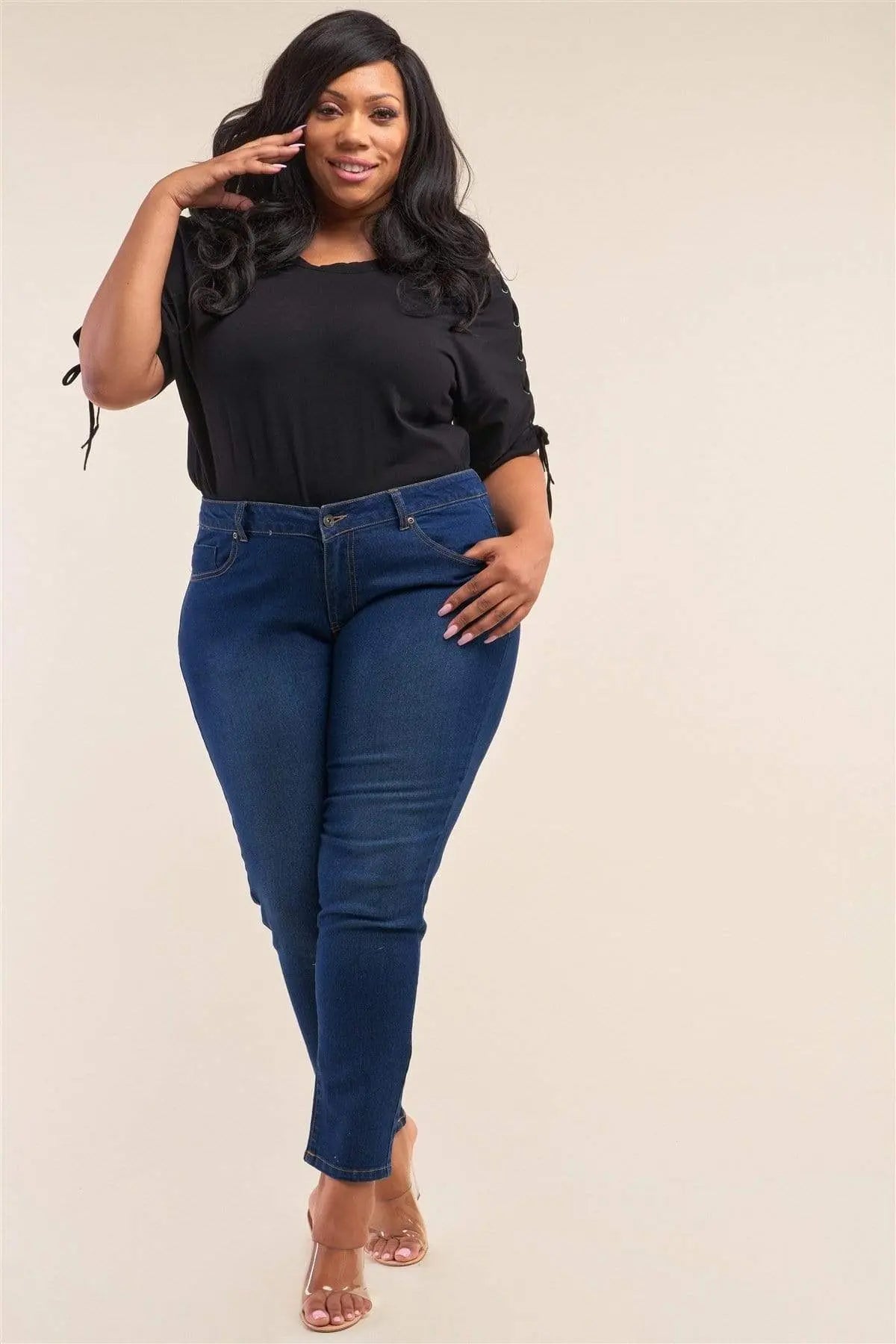 Curve Denim Pants Blue Zone Planet