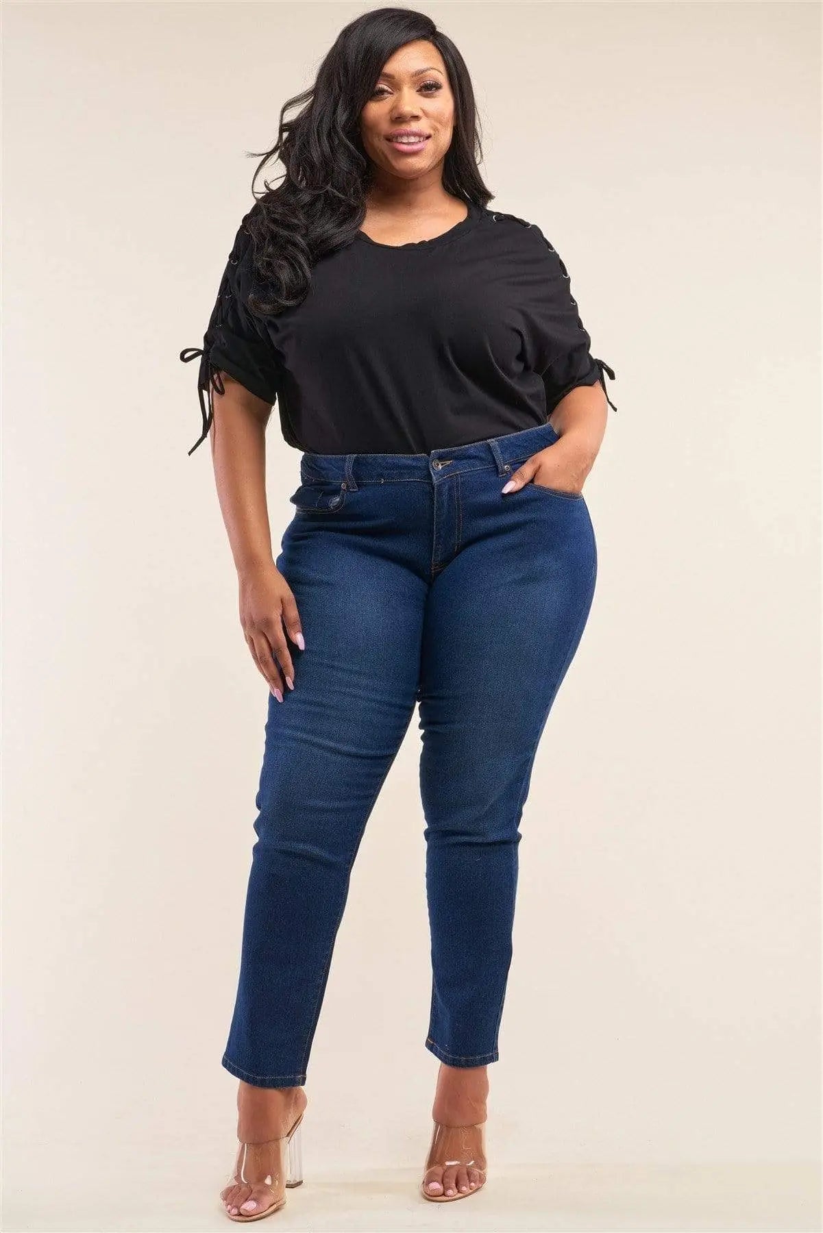 Curve Denim Pants Blue Zone Planet