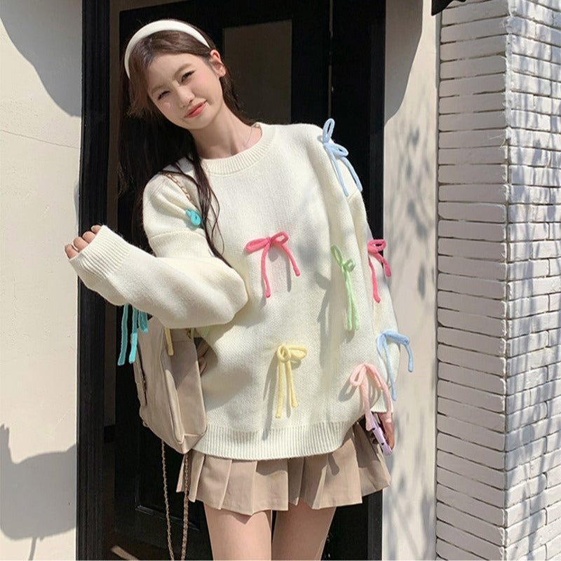 Blue Zone Planet | round neck loose knitted sweater BLUE ZONE PLANET