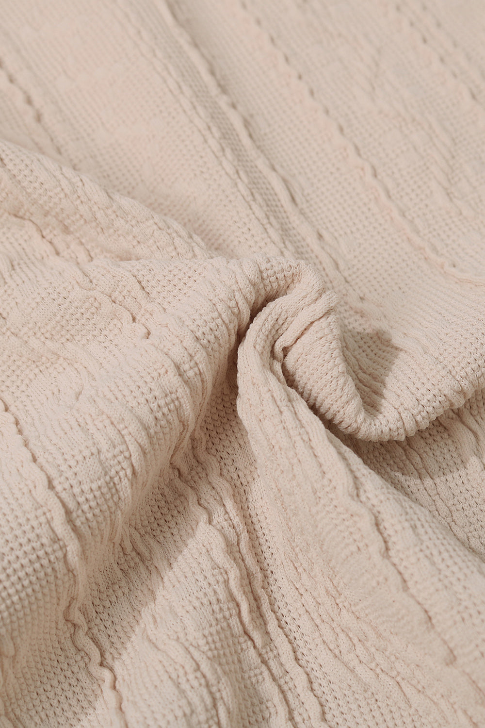 Decorative Button Long Sleeve Top BLUE ZONE PLANET