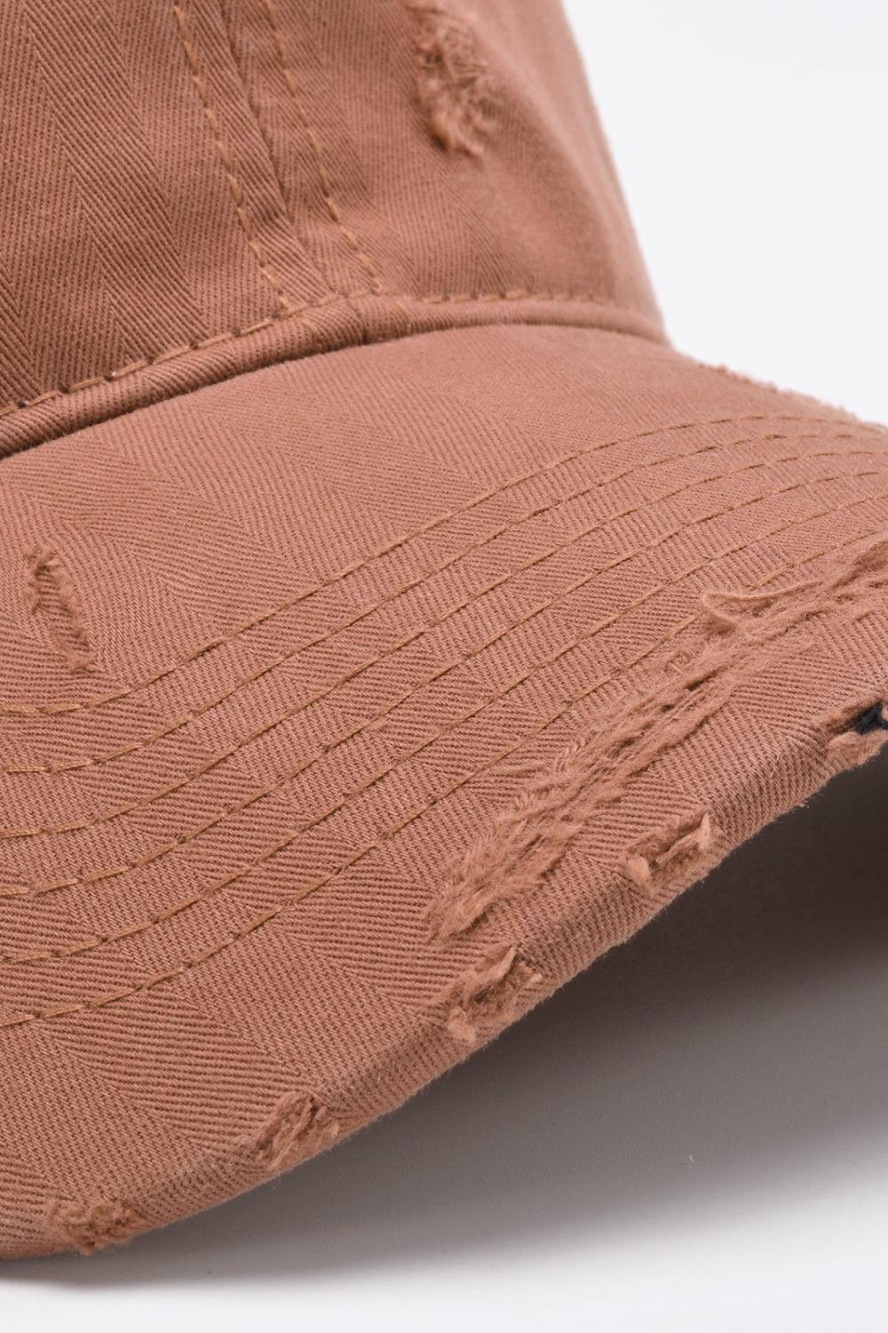 Distressed Adjustable Baseball Cap BLUE ZONE PLANET