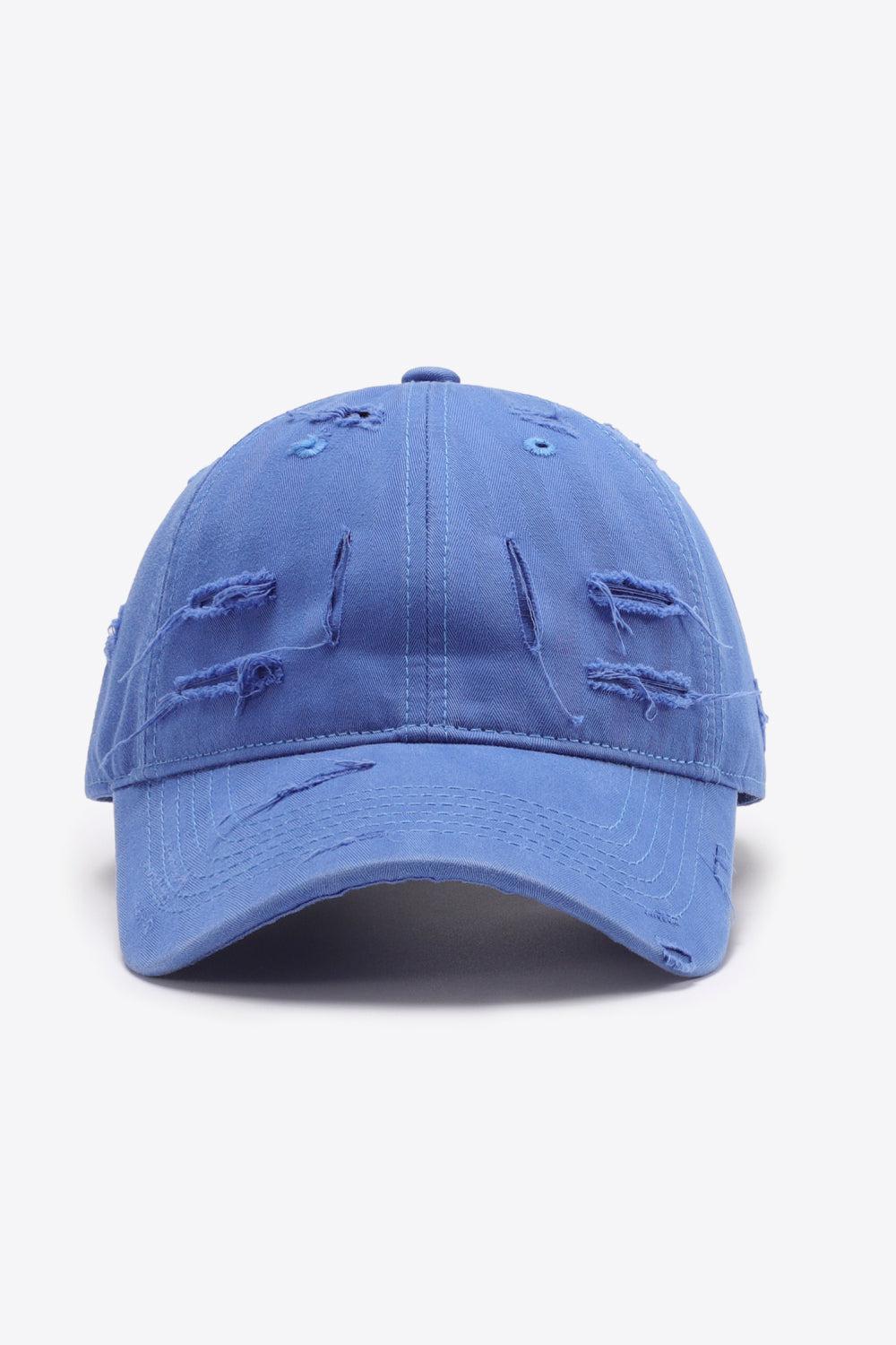 Distressed Adjustable Baseball Cap BLUE ZONE PLANET