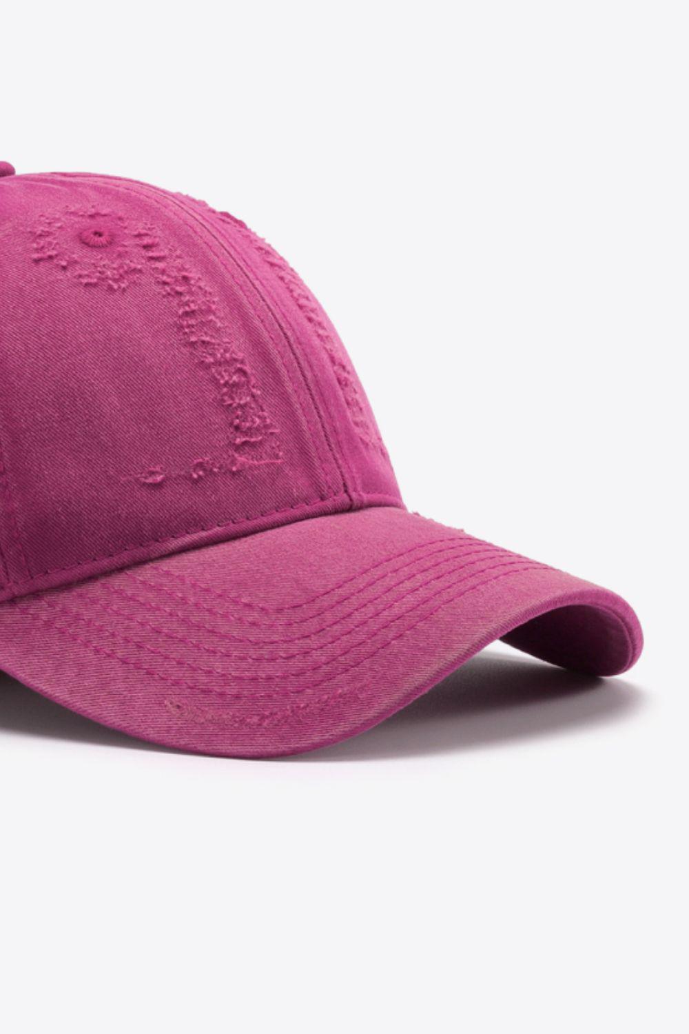 Distressed Adjustable Baseball Cap BLUE ZONE PLANET