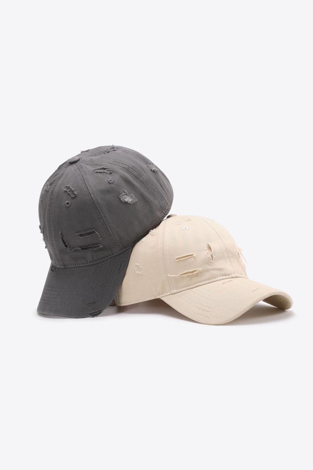 Distressed Adjustable Baseball Cap BLUE ZONE PLANET