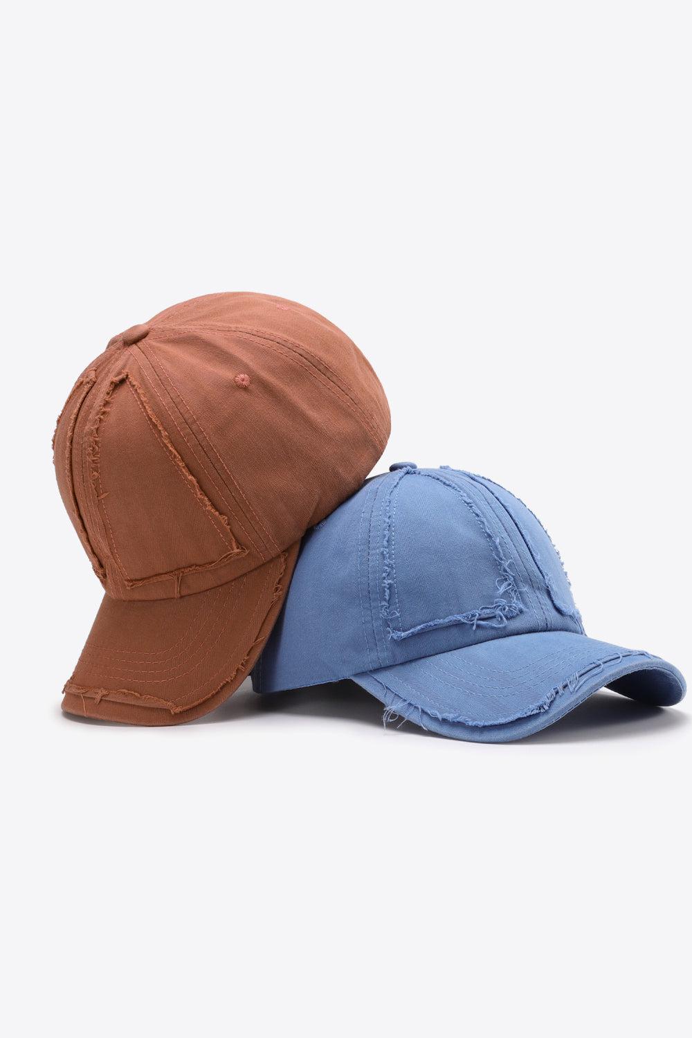 Distressed Adjustable Baseball Cap BLUE ZONE PLANET