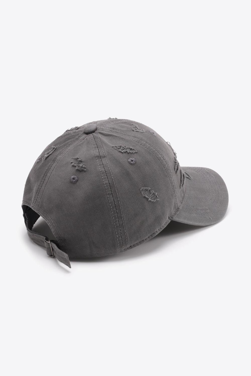 Distressed Adjustable Baseball Cap BLUE ZONE PLANET