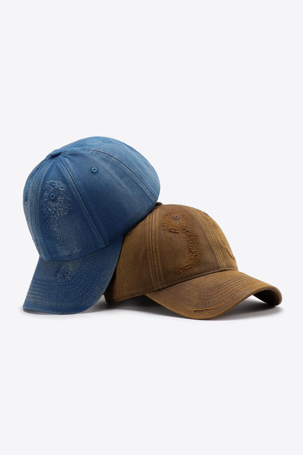 Distressed Adjustable Baseball Cap BLUE ZONE PLANET