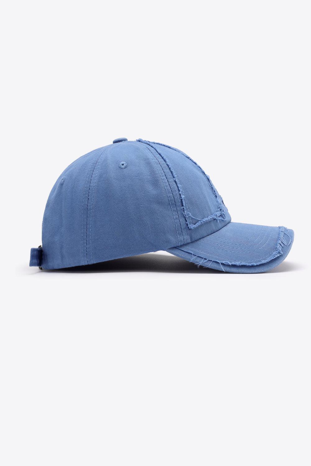 Distressed Adjustable Baseball Cap BLUE ZONE PLANET