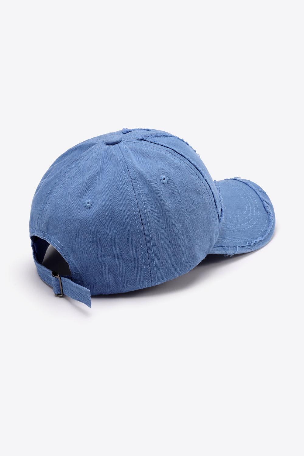 Distressed Adjustable Baseball Cap BLUE ZONE PLANET