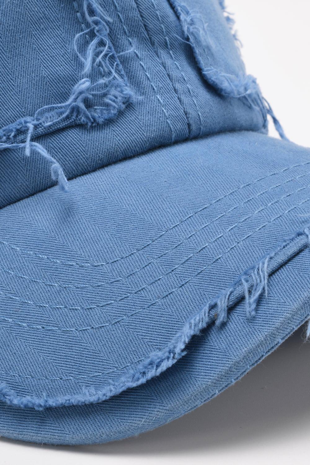 Distressed Adjustable Baseball Cap BLUE ZONE PLANET