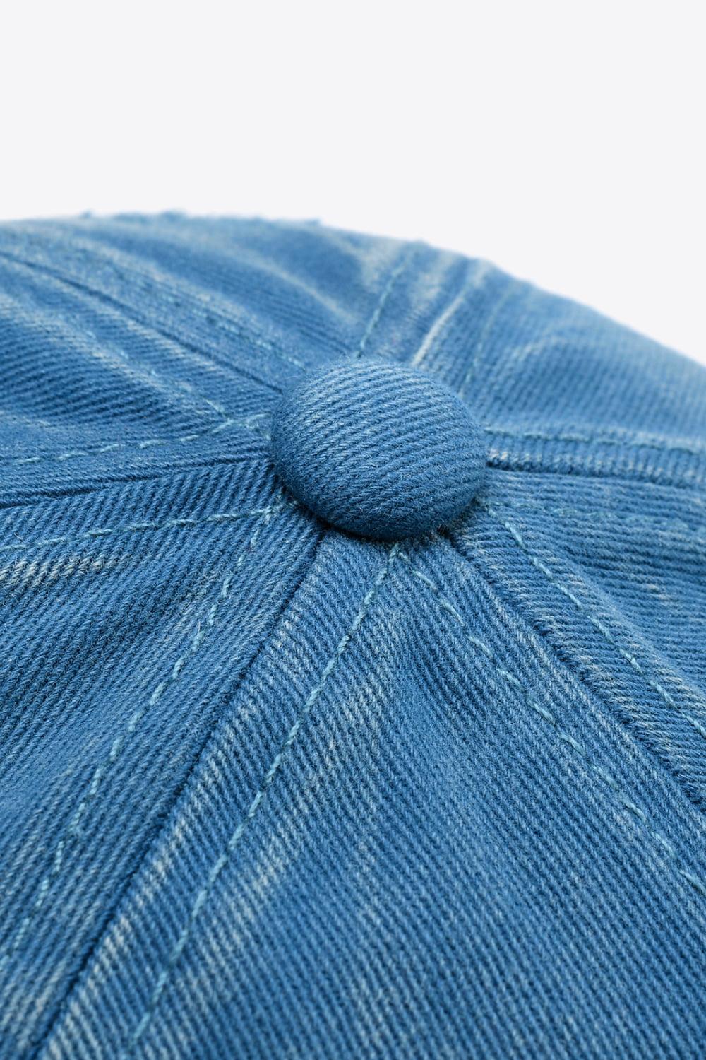 Distressed Adjustable Baseball Cap BLUE ZONE PLANET
