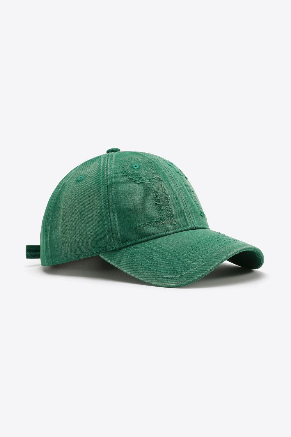 Distressed Adjustable Baseball Cap BLUE ZONE PLANET