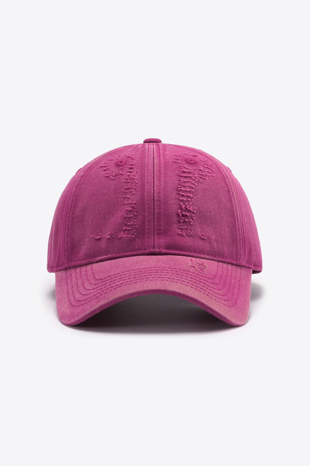 Distressed Adjustable Baseball Cap BLUE ZONE PLANET
