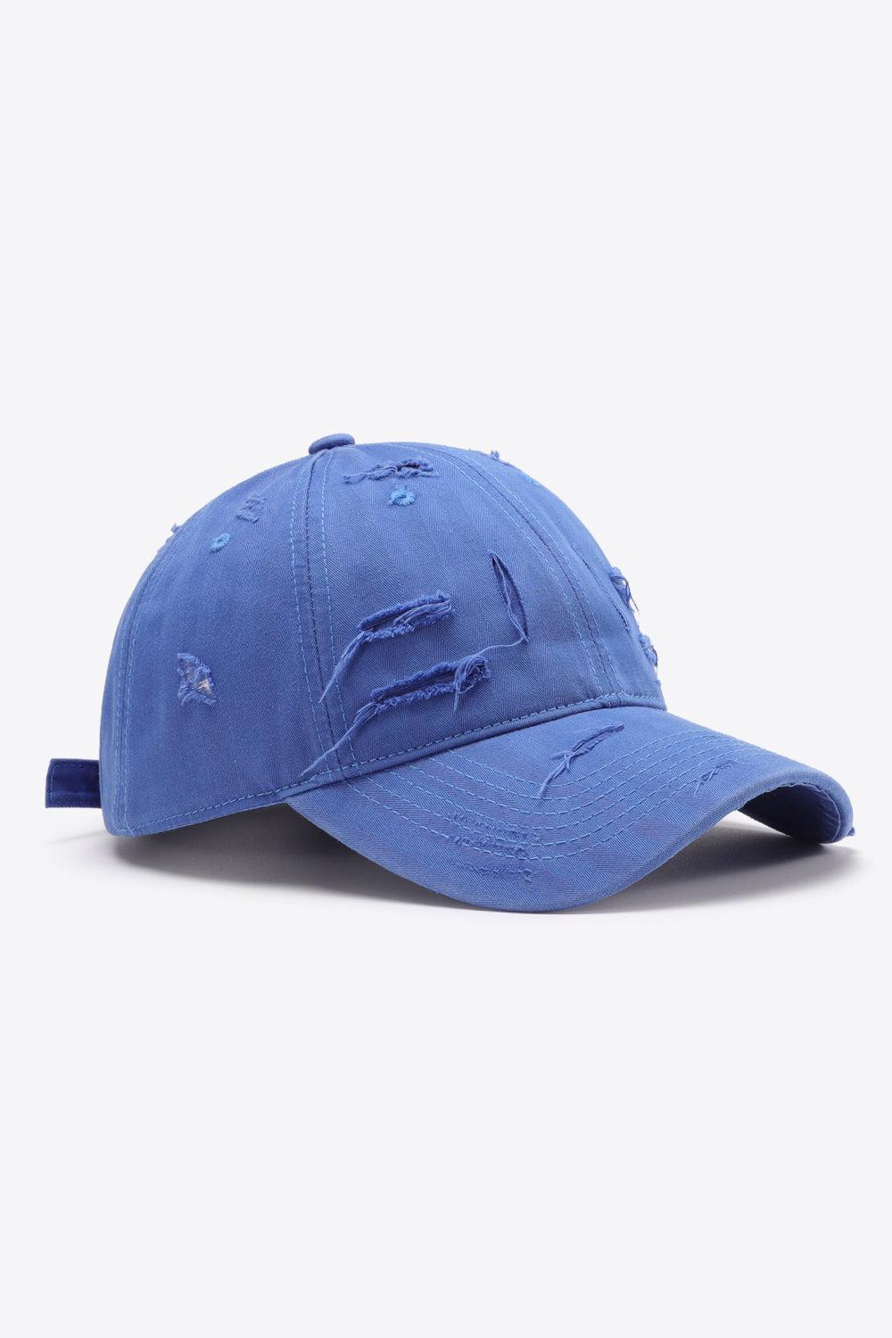 Distressed Adjustable Baseball Cap BLUE ZONE PLANET