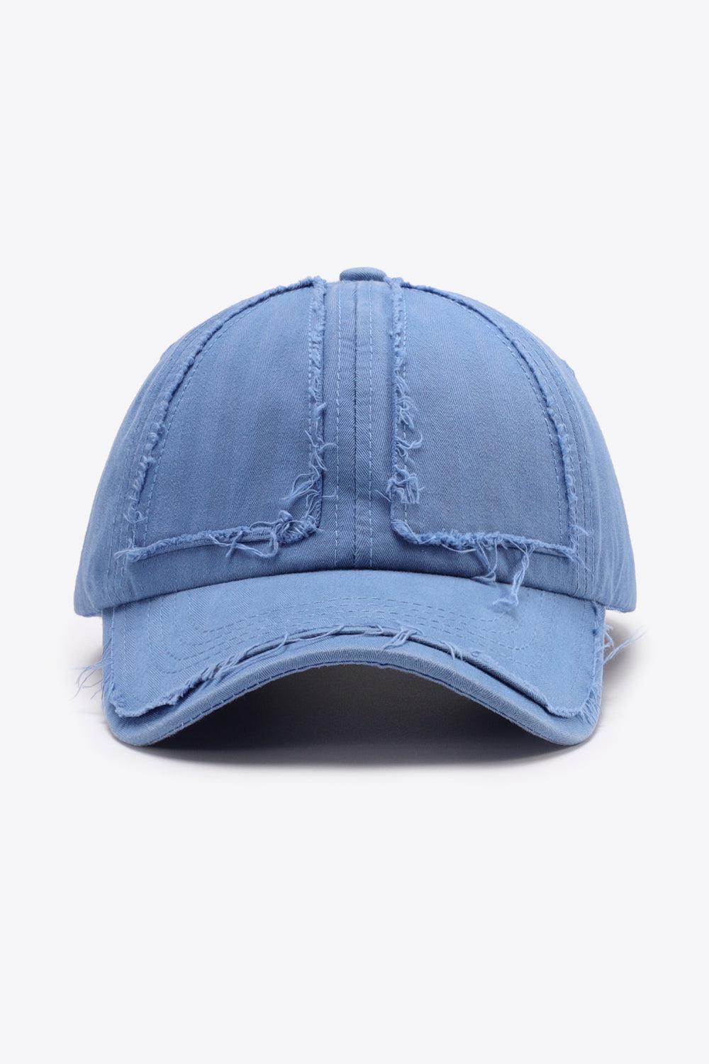 Distressed Adjustable Baseball Cap BLUE ZONE PLANET