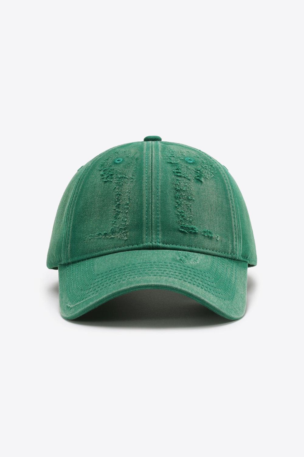 Distressed Adjustable Baseball Cap BLUE ZONE PLANET