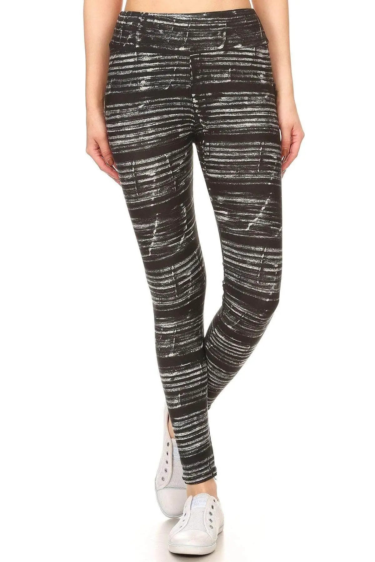 Distressed Look Yoga Leggings Blue Zone Planet
