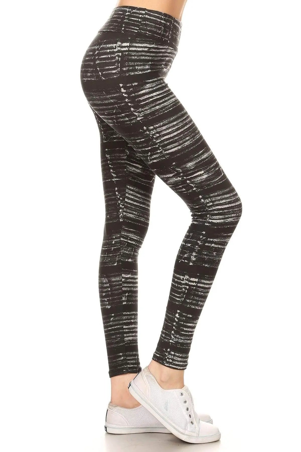 Distressed Look Yoga Leggings Blue Zone Planet