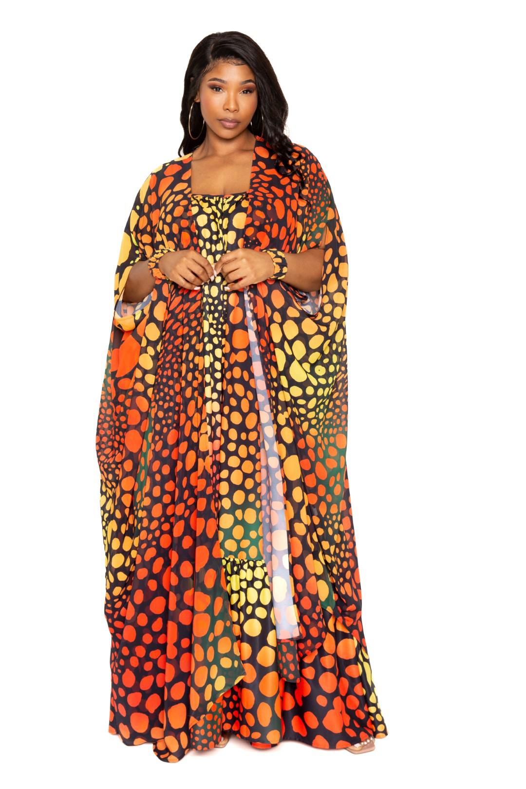 Dot Robe With Wrist Band Blue Zone Planet