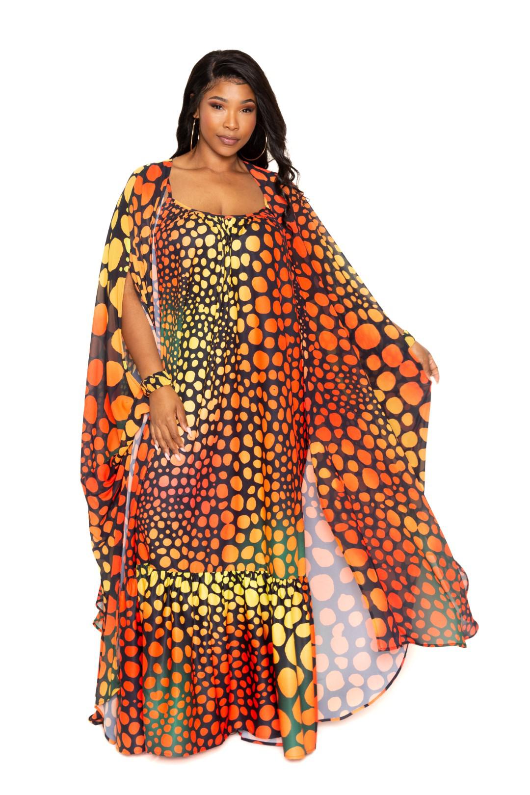 Dot Robe With Wrist Band Blue Zone Planet
