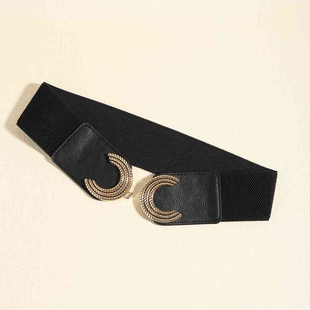 Double C Buckle Elastic Belt BLUE ZONE PLANET