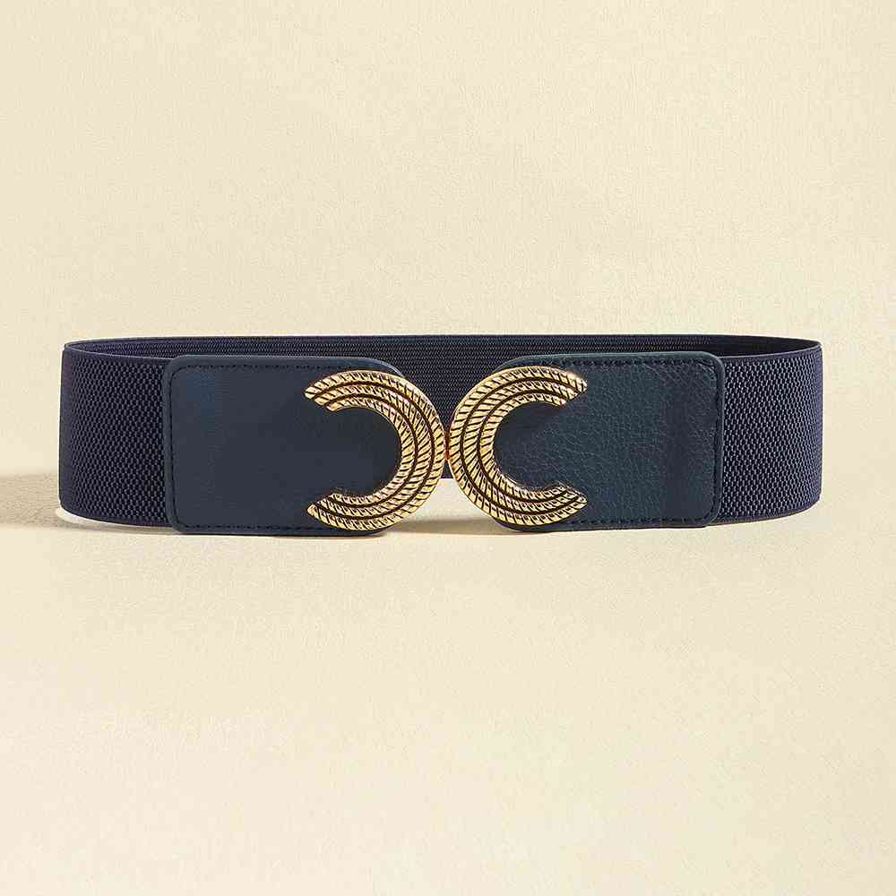 Double C Buckle Elastic Belt BLUE ZONE PLANET