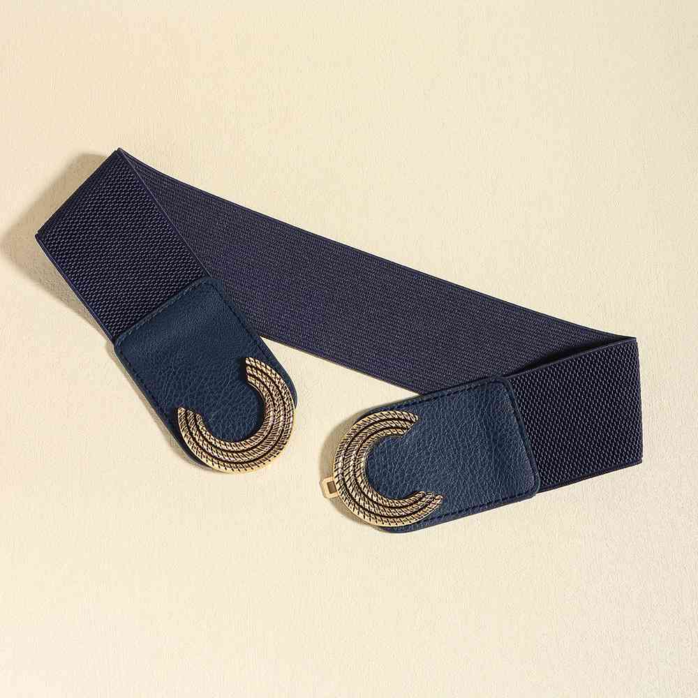 Double C Buckle Elastic Belt BLUE ZONE PLANET