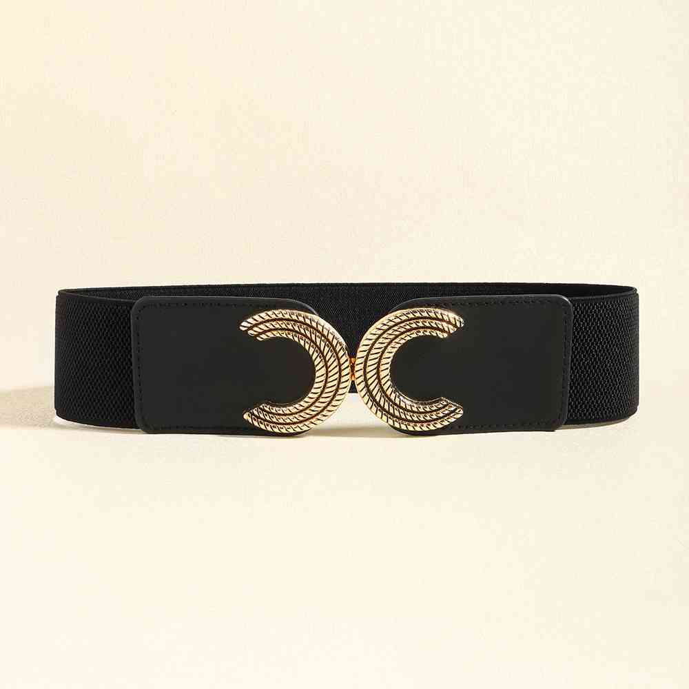 Double C Buckle Elastic Belt BLUE ZONE PLANET