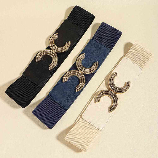 Double C Buckle Elastic Belt BLUE ZONE PLANET