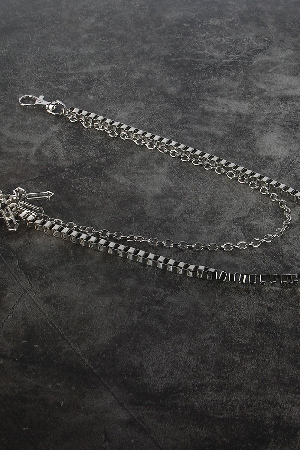 Double-Layered Cross Waist Chain BLUE ZONE PLANET