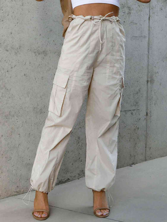 Drawstring Pants with Pockets BLUE ZONE PLANET