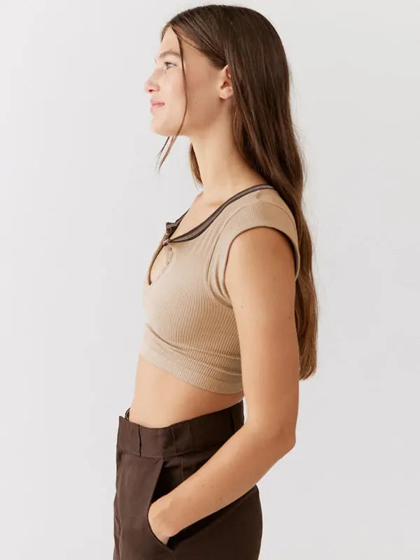 Emily's Knitted Half Cardigan Short Vest BLUE ZONE PLANET