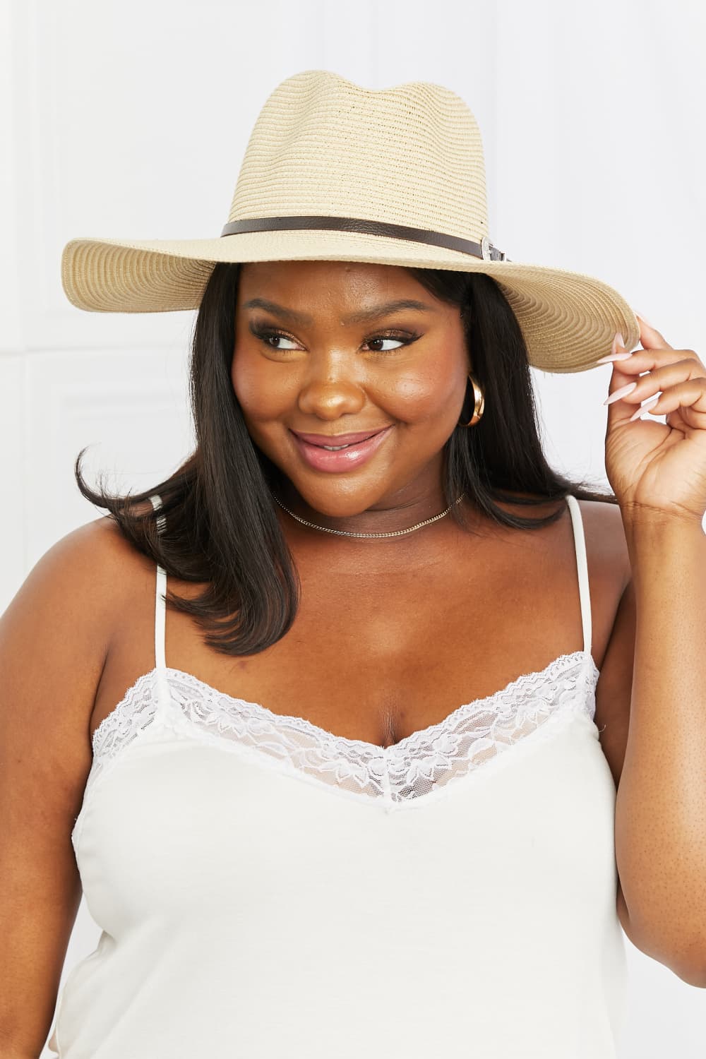 Fame Boho Summer Straw Fedora Hat BLUE ZONE PLANET