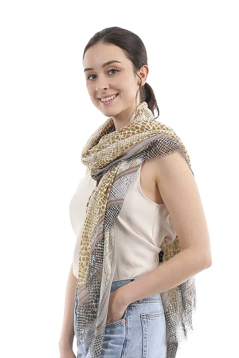 Fashion Snake Skinny Scarf Blue Zone Planet