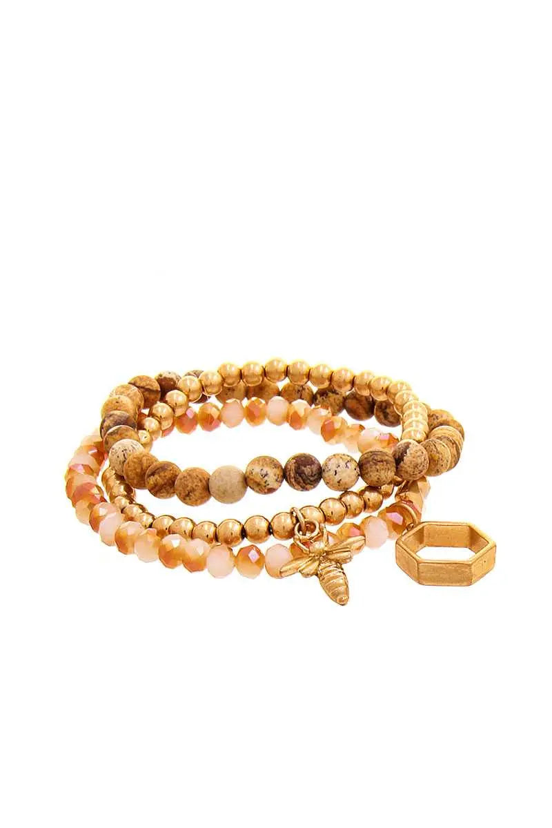 Feeling Preppy Beaded Bracelet Blue Zone Planet