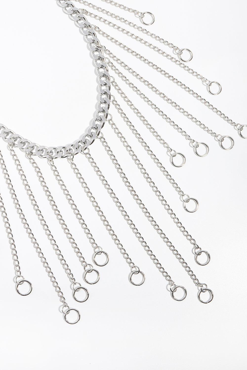 Fringe Chain Alloy Belt BLUE ZONE PLANET