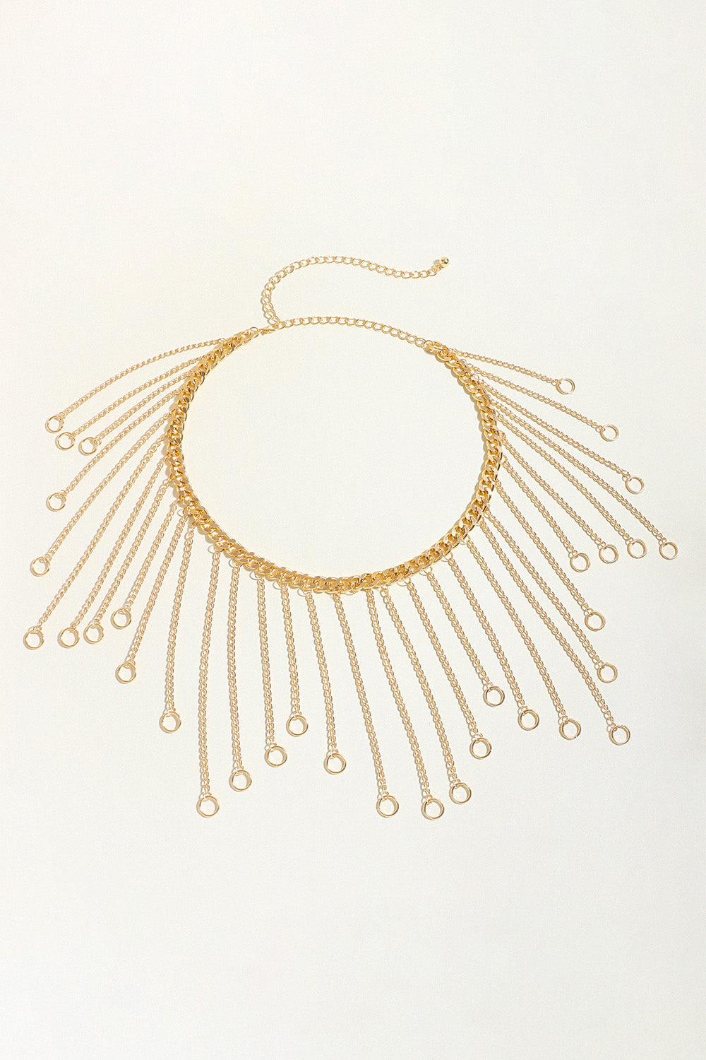 Fringe Chain Alloy Belt BLUE ZONE PLANET