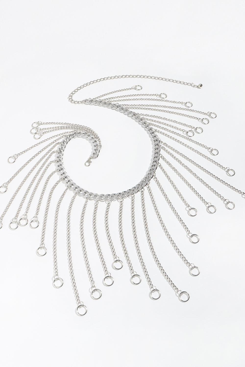 Fringe Chain Alloy Belt BLUE ZONE PLANET
