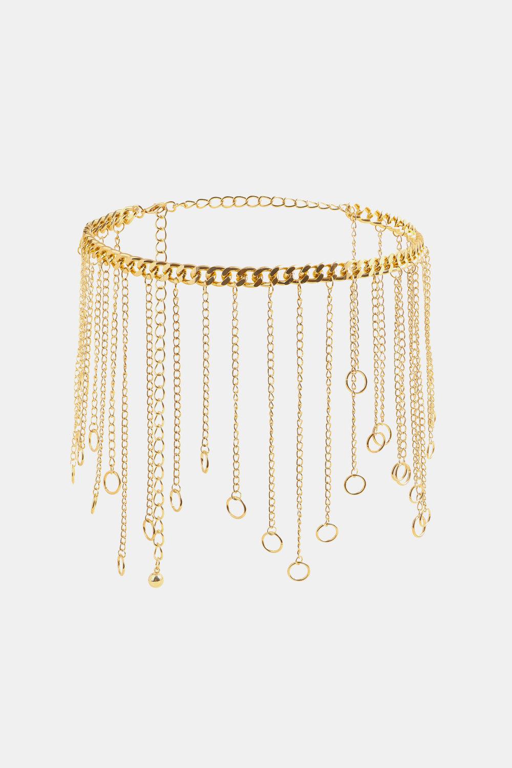 Fringe Chain Alloy Belt BLUE ZONE PLANET