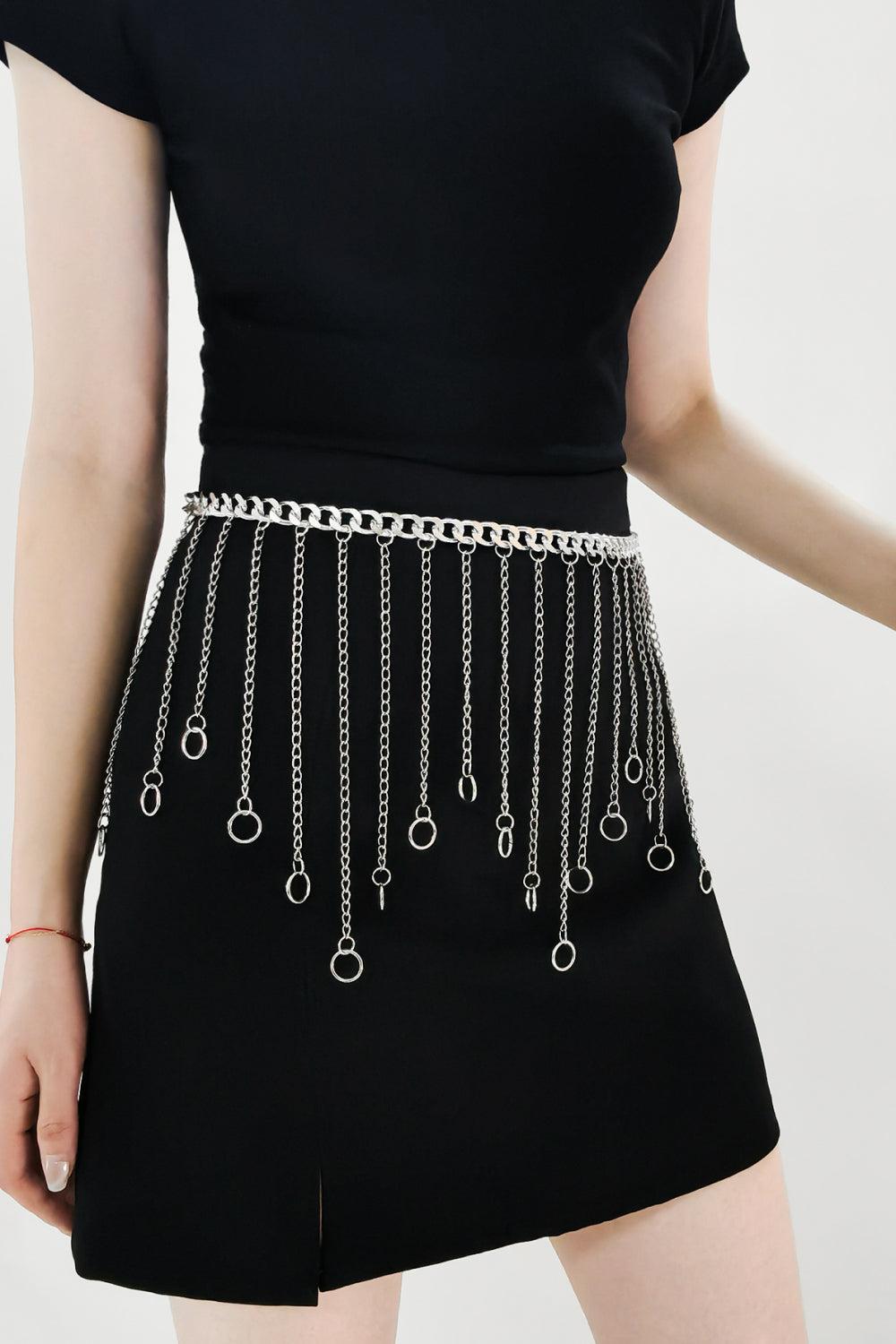 Fringe Chain Alloy Belt BLUE ZONE PLANET