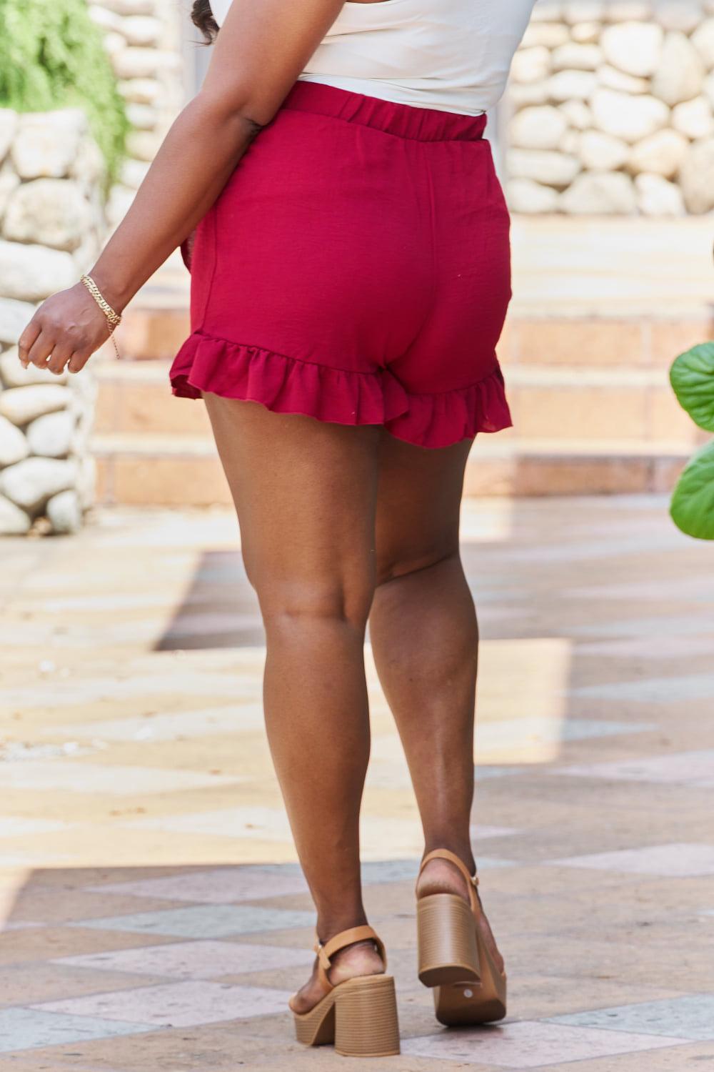 GeeGee Remember Me Plus Size Ruffled Hem Skort BLUE ZONE PLANET