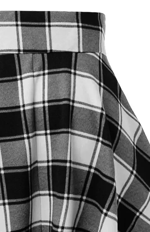 Giselle's A-Line Plaid Print Mini Skirt kakaclo