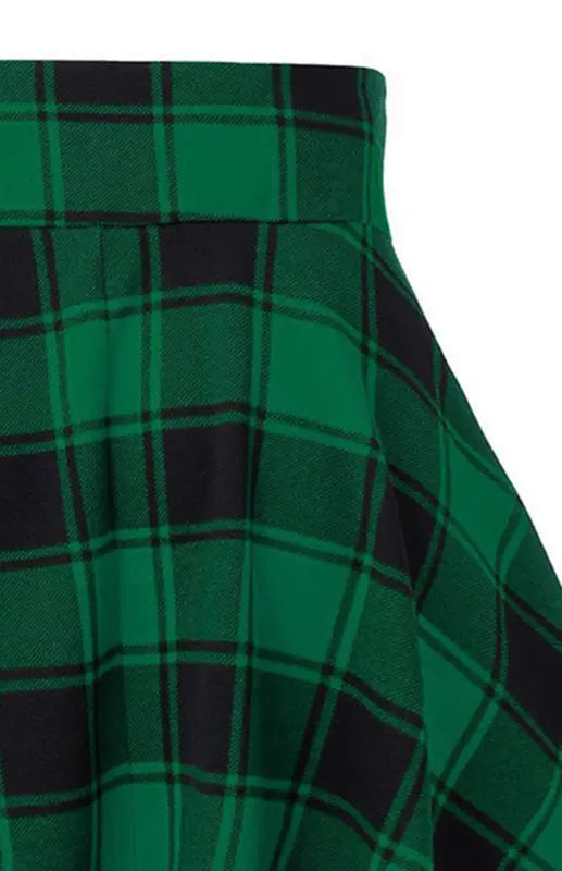 Giselle's A-Line Plaid Print Mini Skirt kakaclo