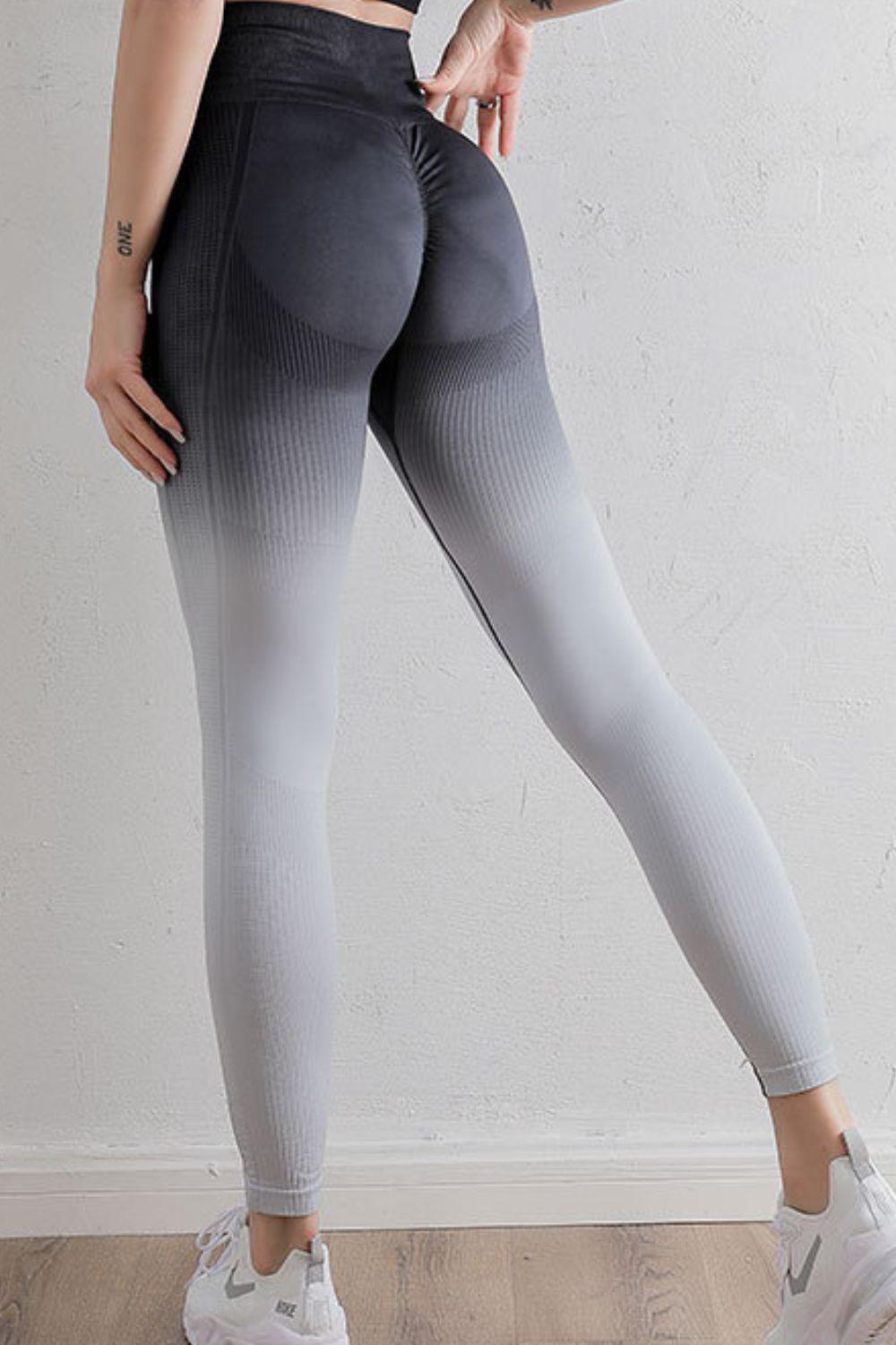 Gradient High Waist Sports Leggings BLUE ZONE PLANET