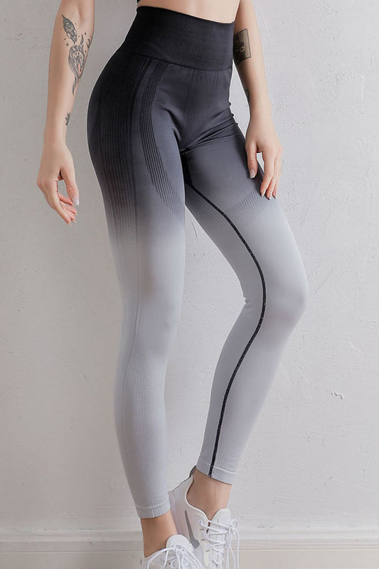 Gradient High Waist Sports Leggings BLUE ZONE PLANET