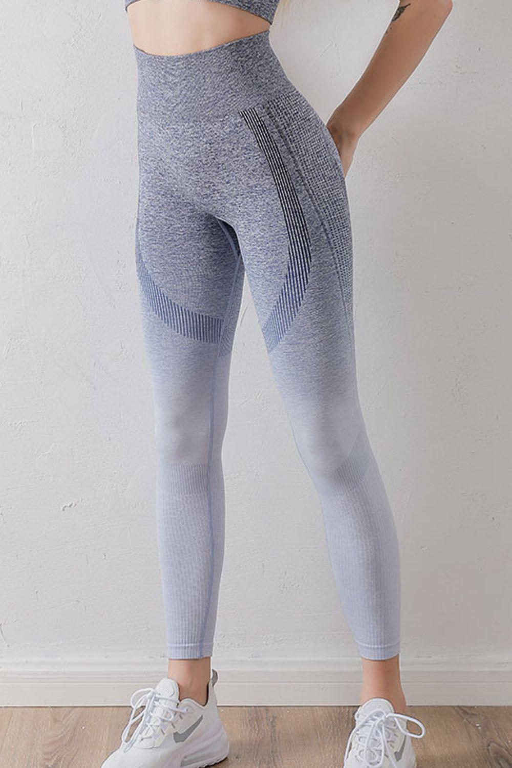 Gradient High Waist Sports Leggings BLUE ZONE PLANET