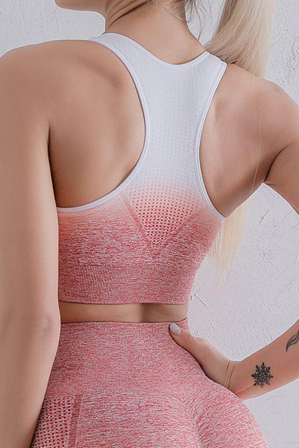 Gradient Sports Bra and Leggings Set BLUE ZONE PLANET