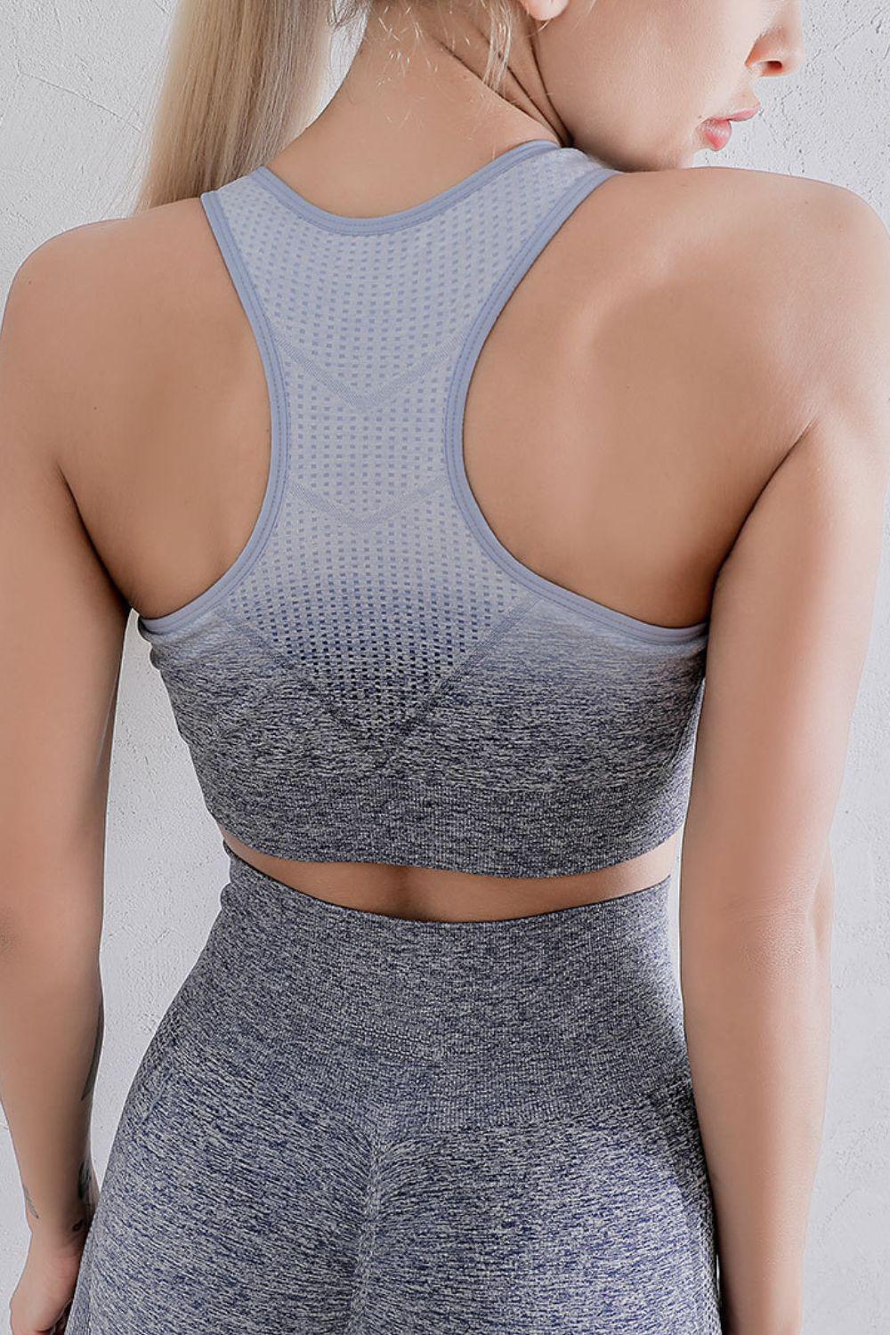 Gradient Sports Bra and Leggings Set BLUE ZONE PLANET